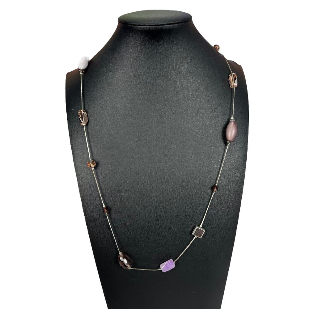 Vintage Long Purple Necklace